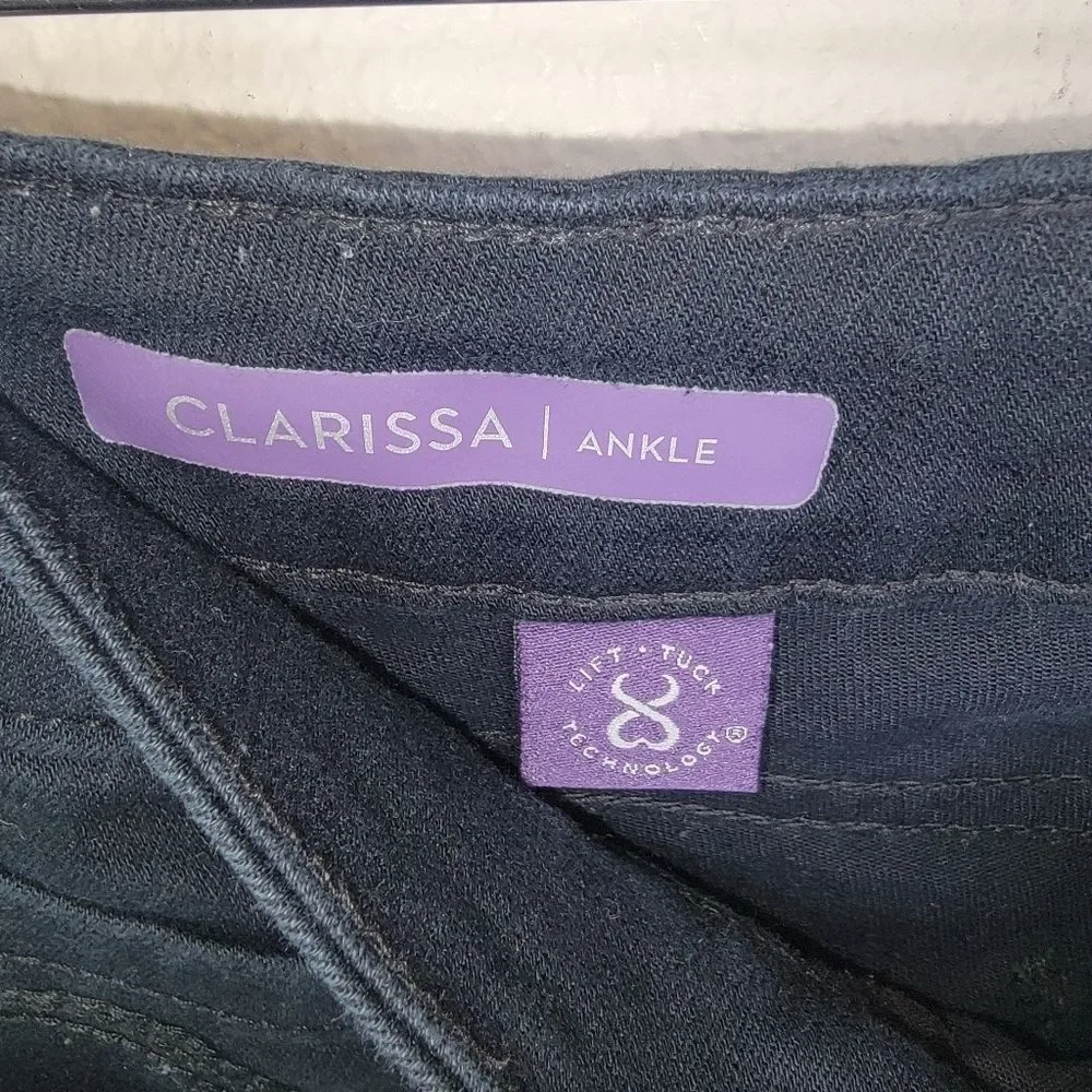 Nydj Clarissa Black Ankle denim jeans size 2P 2 Petite